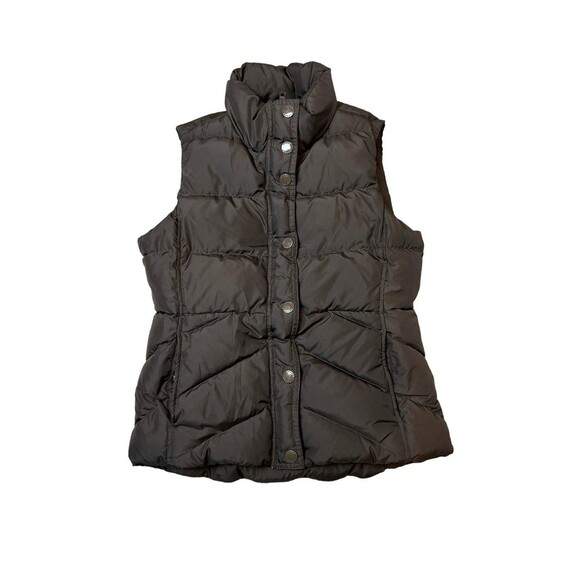 J.crew chocolate brown puffer vest size small - Picture 1 of 9